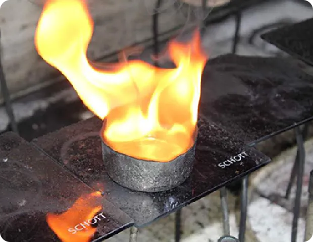 石油が燃えている様子