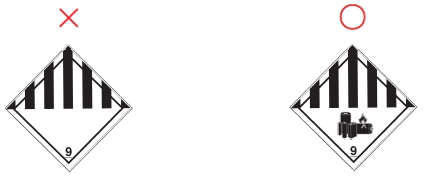 使用できない等級9の標札（ラベル）等級と使用できる等級9の標札 (9A)の比較図